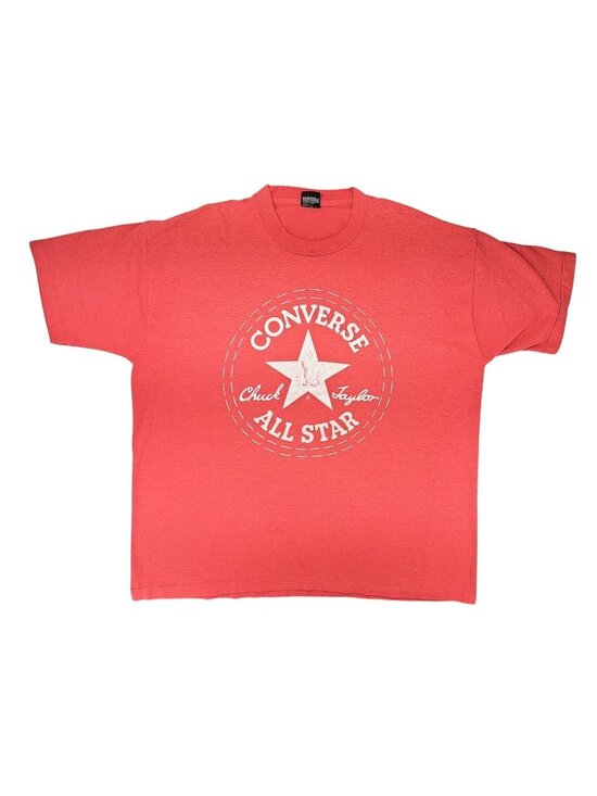 Fruit of the Loom Other - Vintage Converse All Star Chuck Taylor Red Graphic T-Shirt XXL Sneaker Star Logo